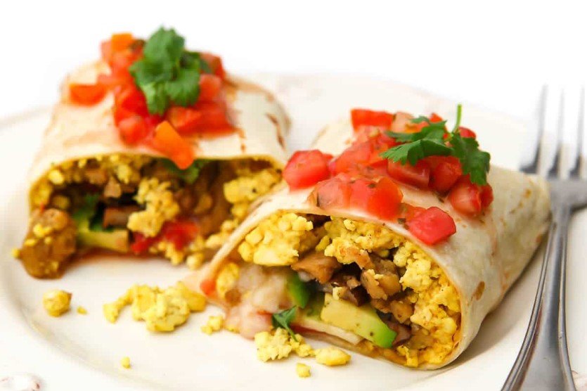 Tempeh Bacon Breakfast Wrap