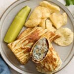 Protein-rich-cottage-cheese-wrap-on-plate
