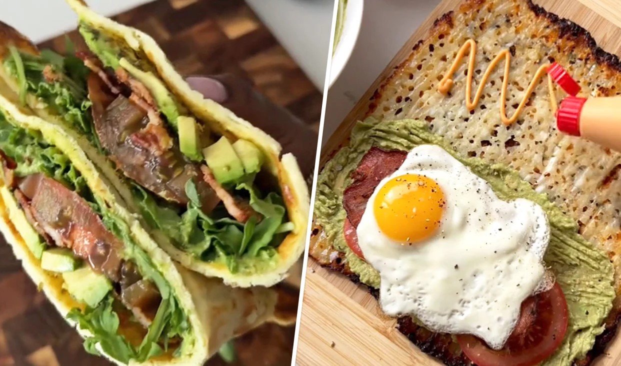 Protein-rich cottage cheese wrap on plate